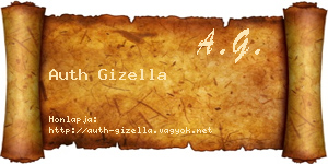 Auth Gizella névjegykártya
